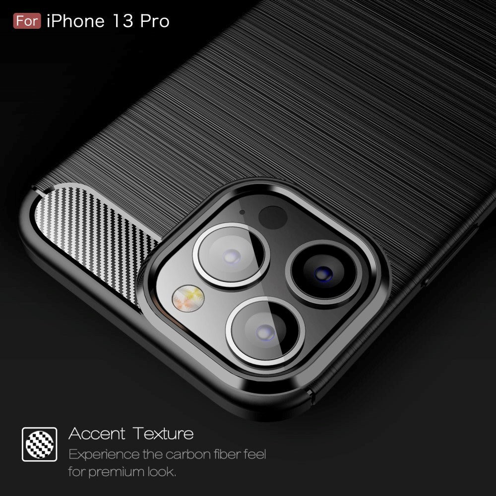 iPhone 13 Pro Brushed Carbon Case - Black