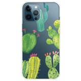 iPhone 13 Pro Max Flexible Plastic Case - Transparent / Cactus