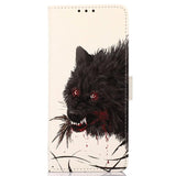 iPhone 13 Pro Max Leather Wallet Case - Bloody Wolf