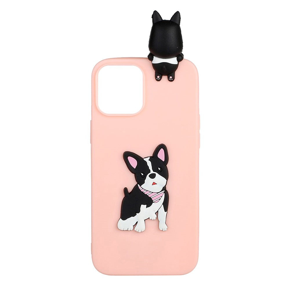 iPhone 13 Flexible Plastic Case with Figure - Dog