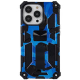 iPhone 13 Pro Camouflage Tough Case w. Kickstand - Dark Blue