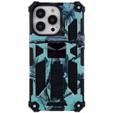 iPhone 13 Pro Camouflage Tough Case w. Kickstand - Mint Green