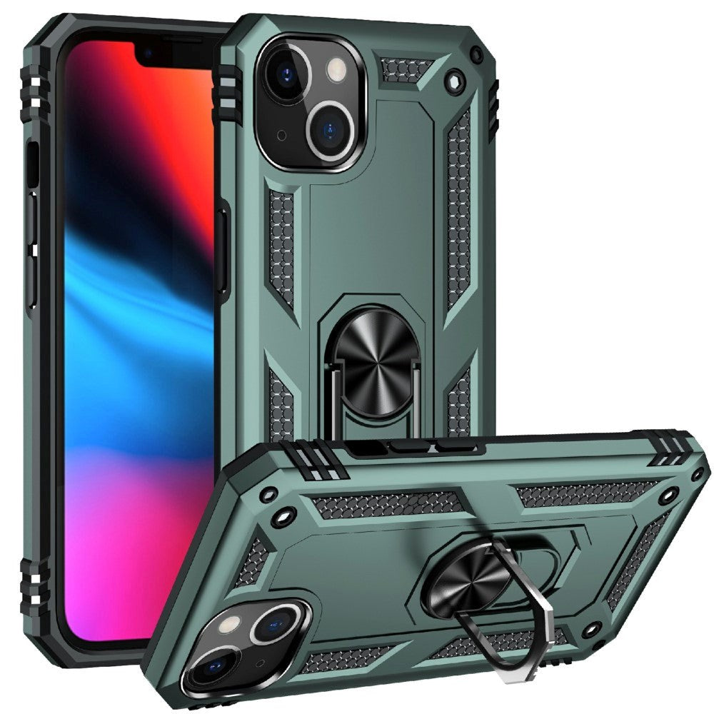 iPhone 13 Hybrid Tough Case w. Magnetic Kickstand - Green