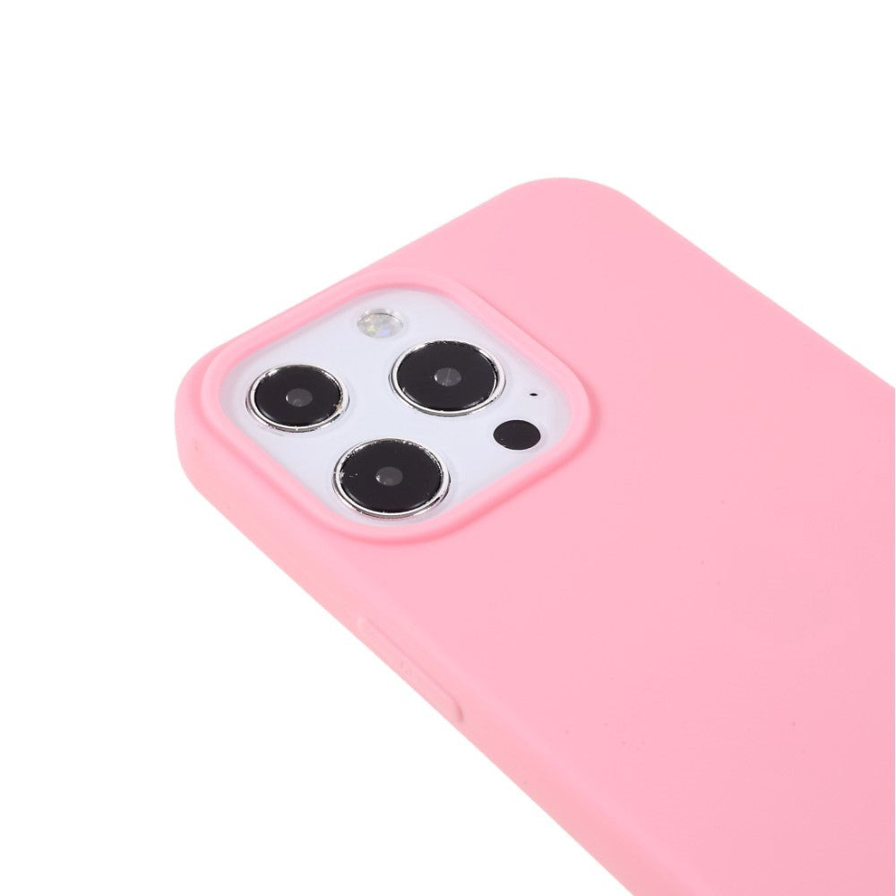 iPhone 13 Pro Max Flexible TPU Plastic Back Case - Pink