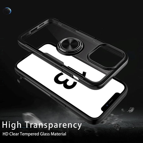 iPhone 13 Pro Tough Case w. Magnetic Kickstand - Transparent / Blue