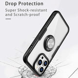 iPhone 13 Pro Tough Case w. Magnetic Kickstand - Transparent / Blue