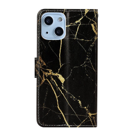 EIDERWOOD iPhone 13 Mini Leather Wallet Case w. Print - Black / Gold