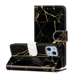 EIDERWOOD iPhone 13 Mini Leather Wallet Case w. Print - Black / Gold