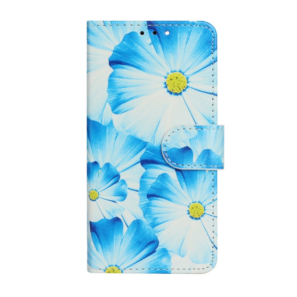 EIDERWOOD iPhone 13 Mini Leather Wallet Case w. Print - Blue Orchid