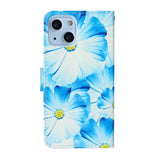 EIDERWOOD iPhone 13 Mini Leather Wallet Case w. Print - Blue Orchid