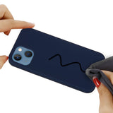 EIDERWOOD iPhone 13 Lined Silicone Case - Dark Blue
