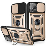 iPhone 13 Pro Tough Case w. Magnetic Kickstand & Cam Slider - Gold