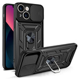 iPhone 13 Mini Tough Case w. Magnetic Kickstand & Cam Slider - Black