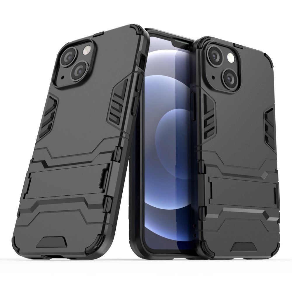 iPhone 13 Mini Hybrid Tough Case with Kickstand - Black