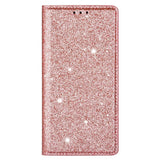 EIDERWOOD iPhone 13 Mini Leather Case w. Wallet & Stand Function - Glitter - Rose Gold