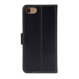 iPhone SE (2022/2020)/8/7 Wallet Case - Vertical Needlework - Black