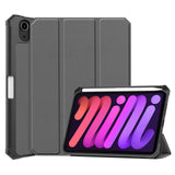 iPad Mini (2024 / 2021) - Foldable Case w. Stand & Stylus Pen Holder - Grey