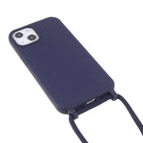 iPhone 13 Flexible Plastic Case w. Hand Strap - Blue