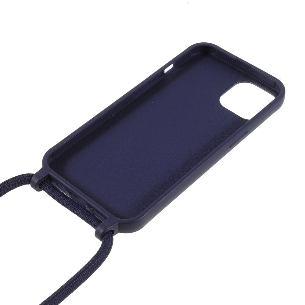 iPhone 13 Flexible Plastic Case w. Hand Strap - Blue