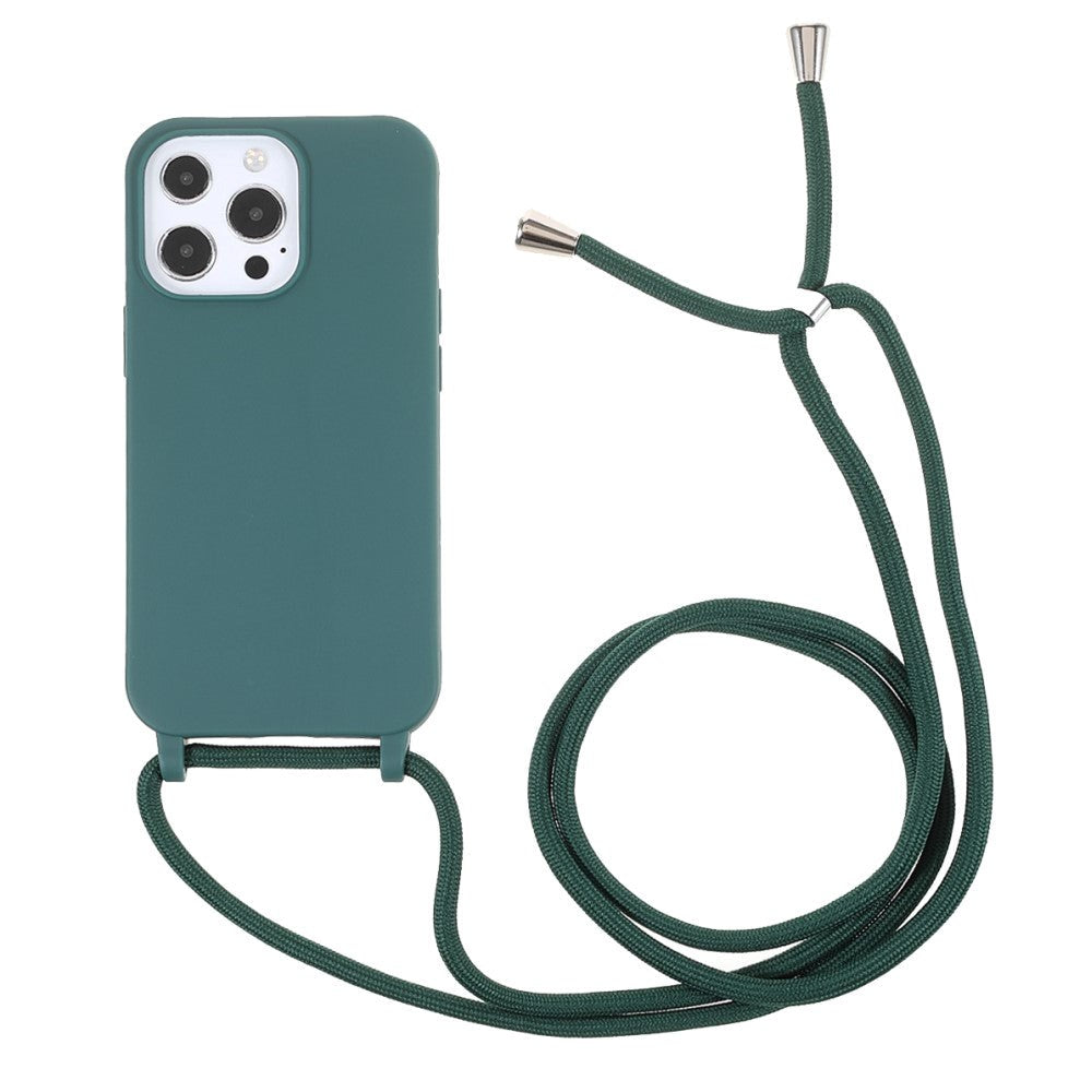 iPhone 13 Pro Flexible Plastic Case w. Hand Strap - Green