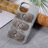 iPhone 13 Plastic Case - Plush Love Beads - Grey