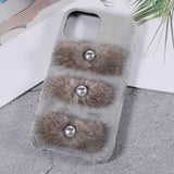 iPhone 13 Pro Plastic Case - Plush Love Beads - Grey