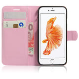 iPhone SE (2022 / 2020) / 8 / 7 Phone Wallet Case Soft Pouch Leather Pink