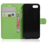 iPhone SE (2022 / 2020) / 8 / 7 Phone Wallet Case Soft Pouch Leather Green