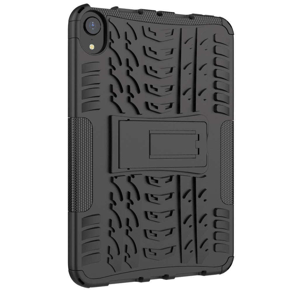 iPad Mini (2021) Tough Case w. Tyre Design & Stand Function - Black