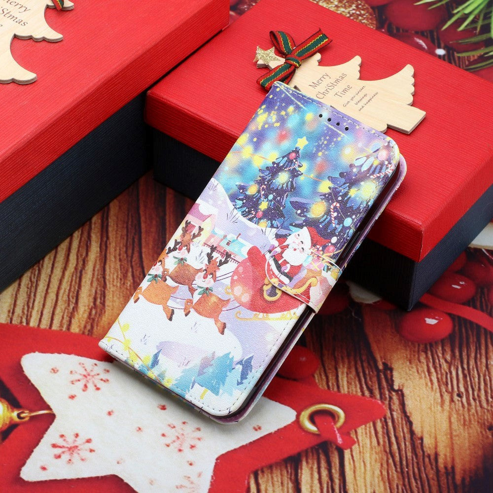 iPhone 11 Pro Leather Christmas Wallet Case - Flying Santa