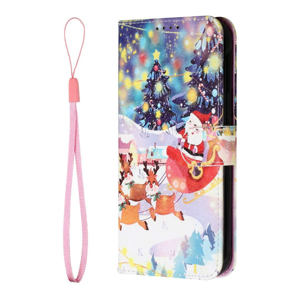 iPhone 11 Pro Leather Christmas Wallet Case - Flying Santa