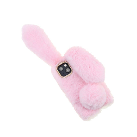 iPhone 13 Soft Fur Case - Pink Rabbit