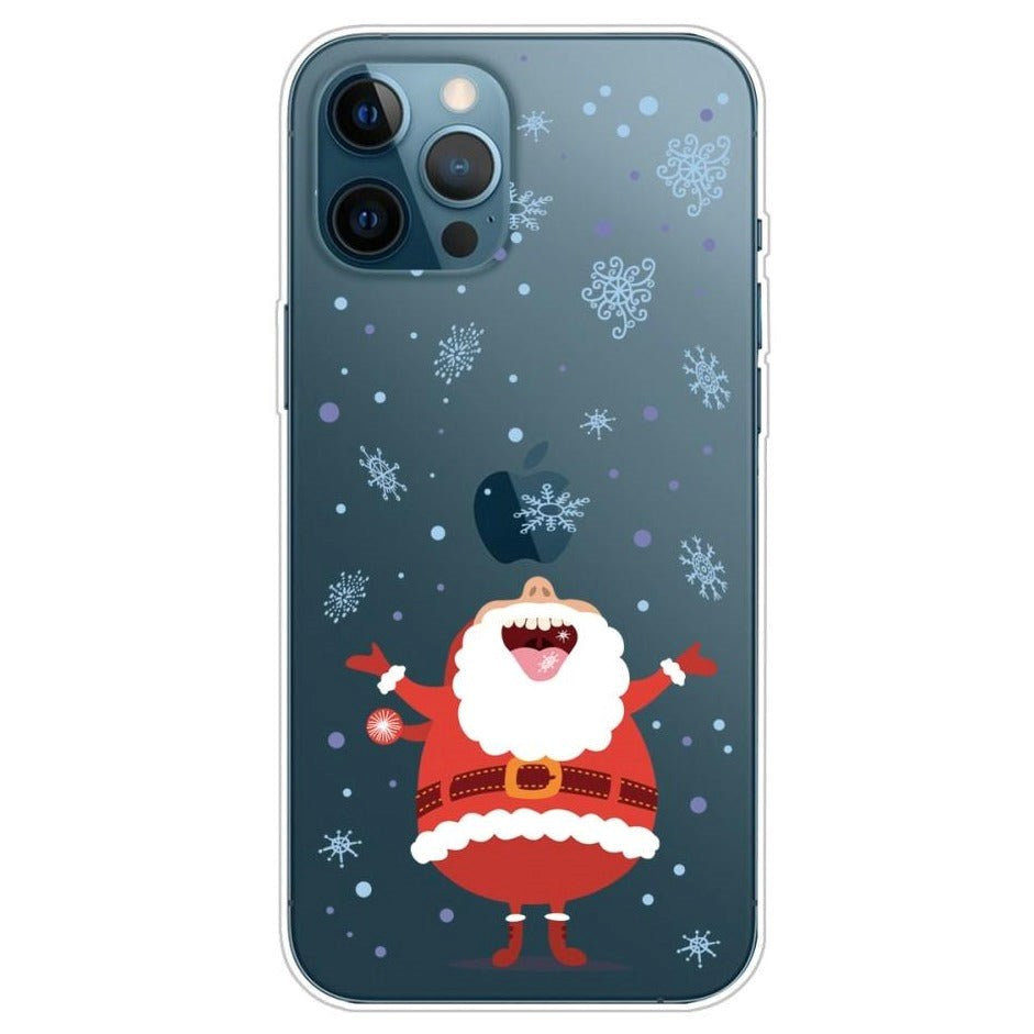 iPhone 13 Pro Max Flexible Plastic Christmas Case - Merry Christmas - Grinning Santa