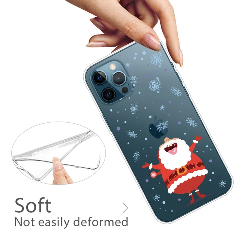 iPhone 13 Pro Max Flexible Plastic Christmas Case - Merry Christmas - Grinning Santa