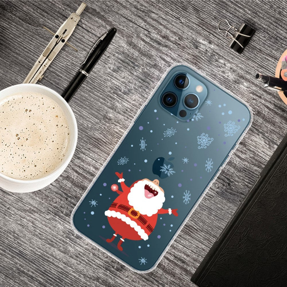 iPhone 13 Pro Max Flexible Plastic Christmas Case - Merry Christmas - Grinning Santa