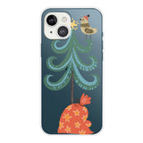 iPhone 13 Plastic Christmas Case - Christmas Tree w. Gift bag - Transparent