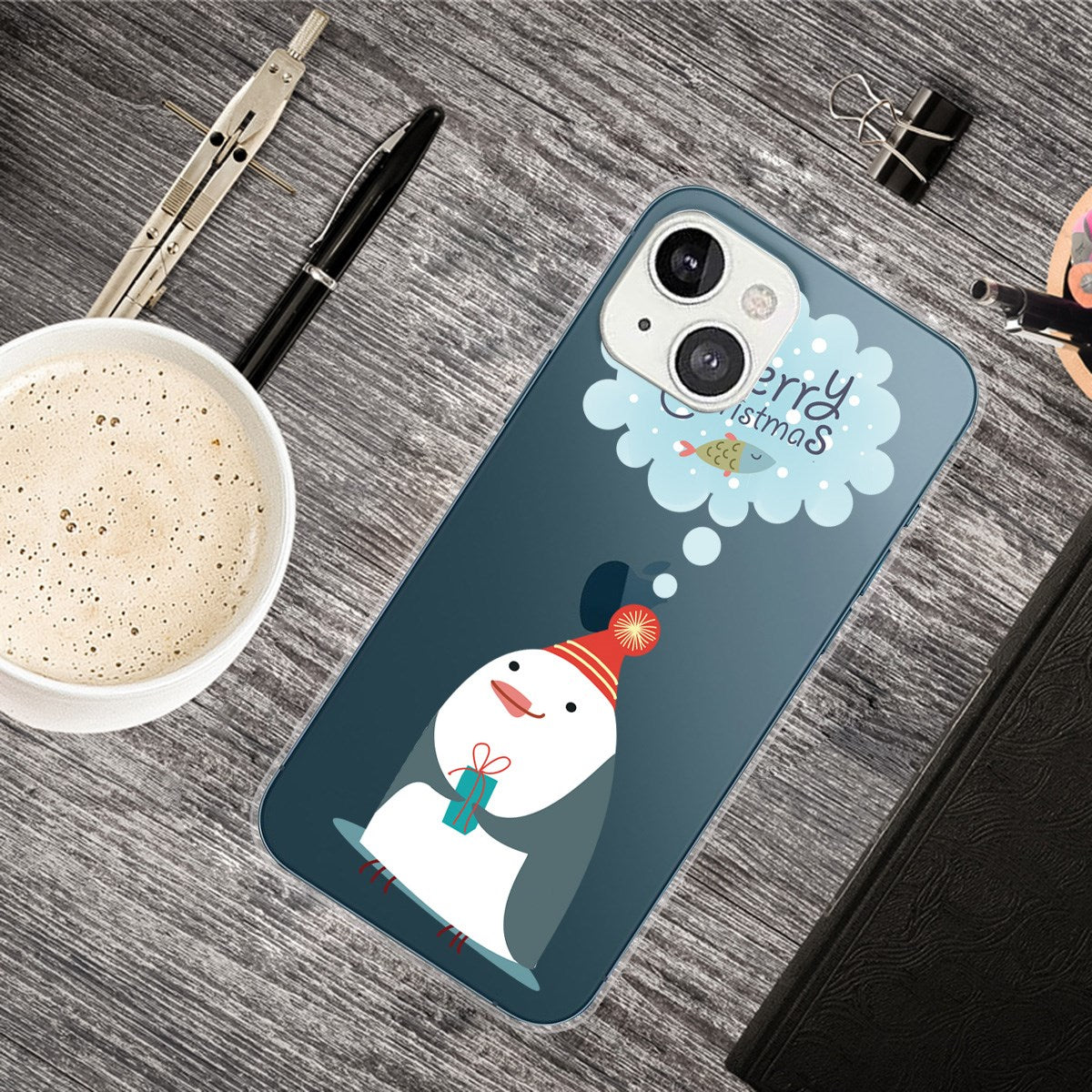 iPhone 13 Flexible Plastic Christmas Case - Penguin