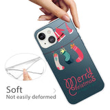 iPhone 13 Plastic Christmas Case - Christmas Clothes - Transparent