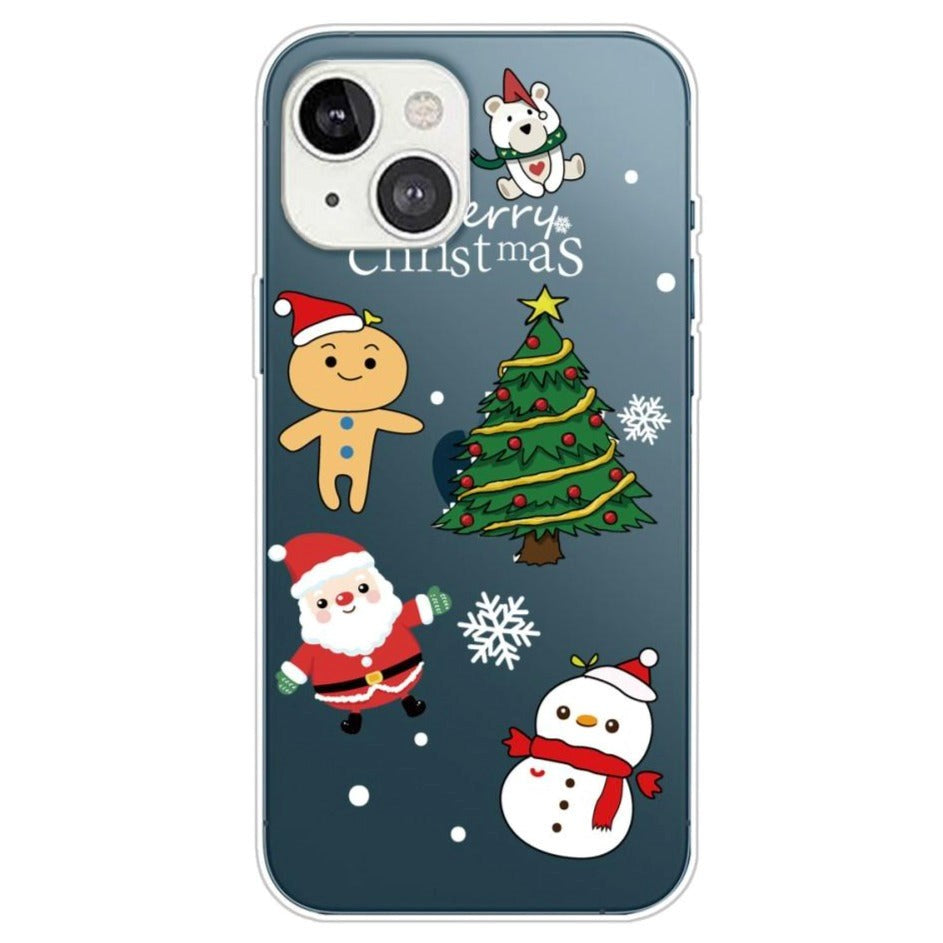 iPhone 13 Mini Flexible Plastic Christmas Case - Merry Christmas - Drawings