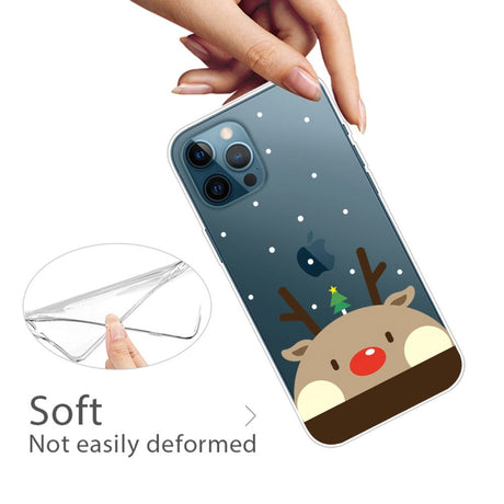 iPhone 13 Pro Max Flexible Plastic Christmas Case - Reindeer