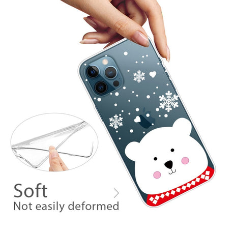 iPhone 13 Pro Max Flexible Plastic Christmas Case - Polar Bear