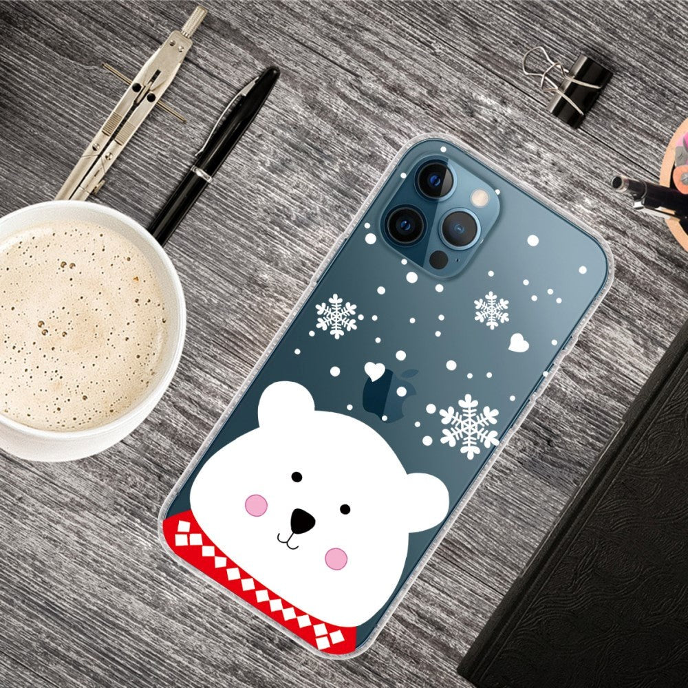 iPhone 13 Pro Max Flexible Plastic Christmas Case - Polar Bear