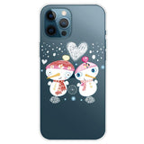 iPhone 13 Pro Flexible Plastic Christmas Case - Merry Christmas - Snowman Couple