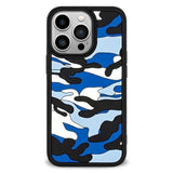 iPhone 13 Pro Flexible Silicone Case - Camouflage - Blue