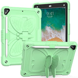 iPad (2018) / iPad (2017) / iPad Air 2 Kids Case - Butterfly Kickstand Case - Green