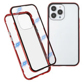 iPhone 13 Pro Magnetic Case w. Glass Back and Front - Red