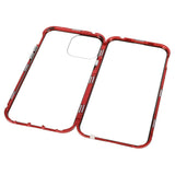 iPhone 13 Pro Magnetic Case w. Glass Back and Front - Red