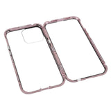 iPhone 13 Pro Magnetic Case w. Glass Back and Front - Rose Gold