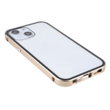 iPhone 13 Mini Magnetic Case w. Glass Back and Front - Gold