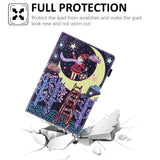 iPad Mini (2021) - Leather Wallet Case & Print - Girl on the Moon